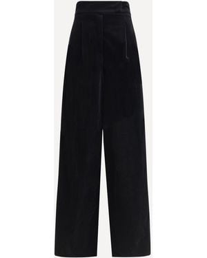 Max Mara Velvet Wide Leg Pants - Black