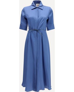 Crida Milano Baldo Chemisier Dress - Blue