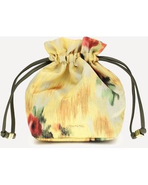 Ganni Printed Taffeta Pouch - Metallic