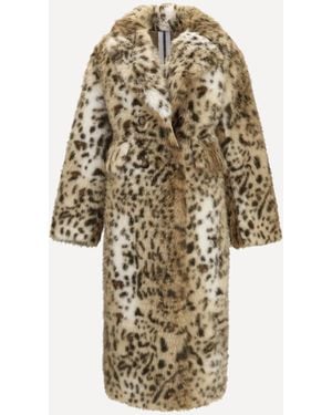 S.w.o.r.d 6.6.44 Sword 6.6.Leopard Print Faux Fur Coat - White