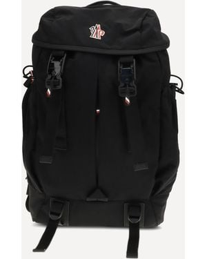 Moncler Leather-Trimmed Backpack - Black