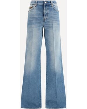 Gucci Cotton Denim Flare Jeans - Blue