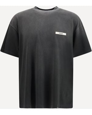 Represent Faded-Effect Crewneck T-Shirt - Black