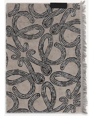 Loewe Jacquard Cotton Terry Towel - Gray