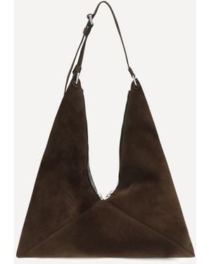Moschino Suede Hobo Tote Bag - Brown