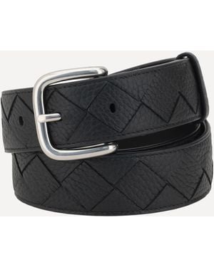 Bottega Veneta Cintura Intrecciato Taurillon - Nero