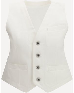 Sacai Denim Vest - White