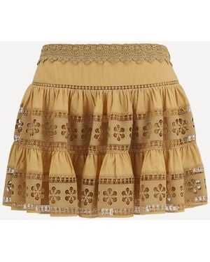 Charo Ruiz Lea Short Skirt - Natural