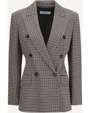 Max Mara Eccelso Double-Breasted Blazer - Gray