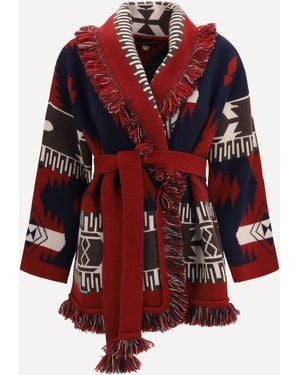 Alanui Icon Jacquard Cardigan - Red