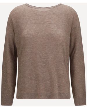 Fabiana Filippi Sequin-Embellished Jumper - Brown