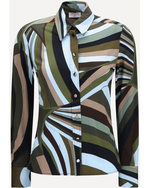 PUCCI Iridescent Print Shirt - Green