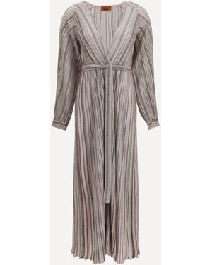 Missoni Long Sequin Cardigan Dress - Natural
