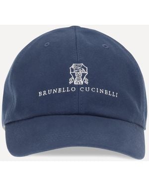 Brunello Cucinelli Cappello Da Baseball Logato - Blu