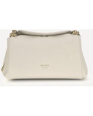 Prada Leather Shoulder Bag - Natural