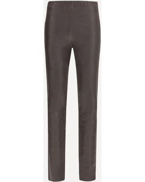Arma Roche Stretch-Leather Pants - Gray