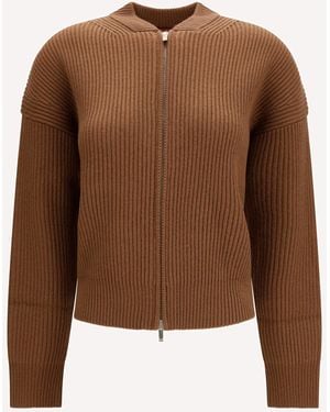 Max Mara Carnet Ribbed Cardigan - Brown