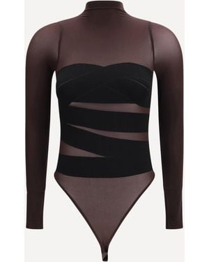 Wolford Infinite Wrap String Bodysuit - Black