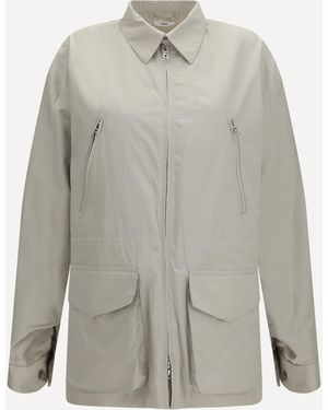 Rier Cotton Zipped Pockets Jacket - Grey
