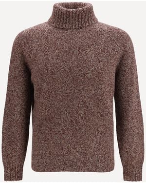Brunello Cucinelli Maglione A Collo Alto - Marrone