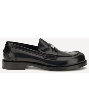 Dolce & Gabbana Calfskin Leather Loafers - White