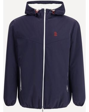 Brunello Cucinelli Waterproof Hooded Jacket - Blue