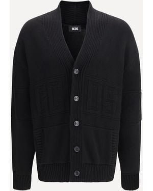 Gcds Knit Cardigan - Blue