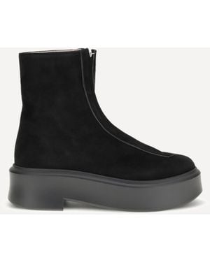 The Row Leather Boots - Black