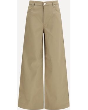 Cruna Five-Pocket Stretch Cotton Pants - Natural