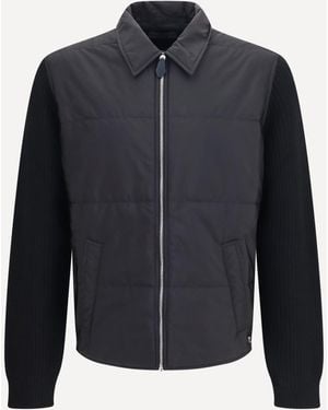Prada Knit Jacket With Padded Front - Blue