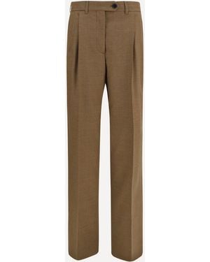 Prada Tailored Wool Trousers - Natural