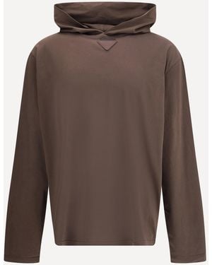 Prada Lightweight Hoodie - Brown