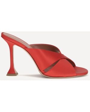 AMINA MUADDI Salma Satin Sandals - Red