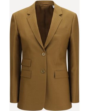 Burberry Wool And Mohair Blazer - Green