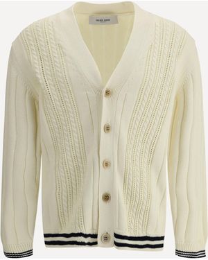 Golden Goose Cardigan With Cables - Natural