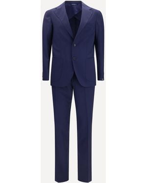 Gi Capri Virgin Wool Single-Breasted Suit - Blue