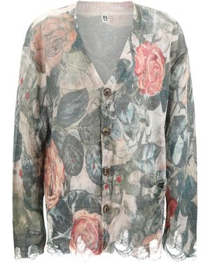 R13 Cardigan Fantasia Floreale - Grigio