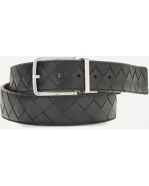 Bottega Veneta Leather Belt - Black