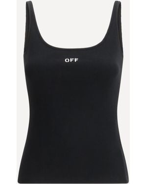 Off-White c/o Virgil Abloh Off Stamp Rib Tank Top - Black