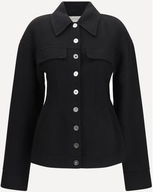 Max Mara Arena Short Virgin Wool Coat - Black