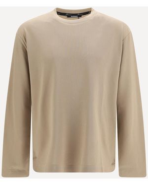 Jacquemus Rond Carré Long-Sleeve T-Shirt - Natural