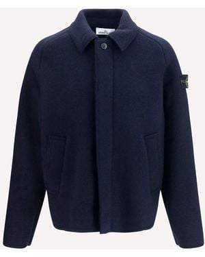 Stone Island Virgin Wool Jacket - Blue