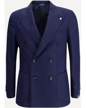 Gi Capri Double-Breasted Jacket - Blue