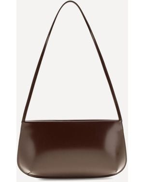 Faune Bra Brushed Leather Shoulder Bag - Brown