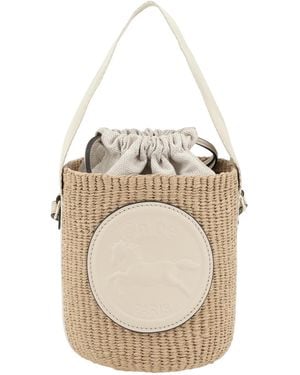 Chloé Borsa A Secchiello Horse Medal - Bianco