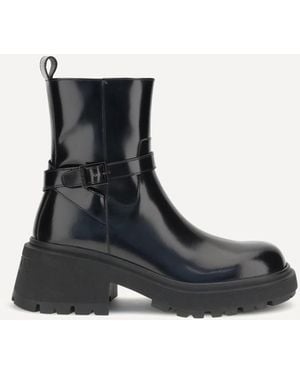 Jimmy Choo Patent-Leather Conny Ankle Boots - Black