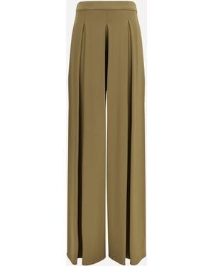 Max Mara Pure Viscose Technical Jersey Pants - Green