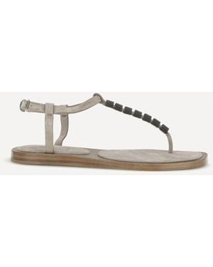 Brunello Cucinelli Embellished Sandals - Natural