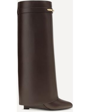 Givenchy Leather Shark Boots - Brown