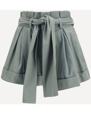 Balmain High-Waisted Shorts - Green